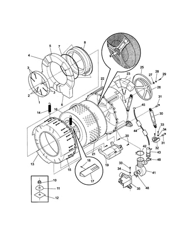 Tub and motor