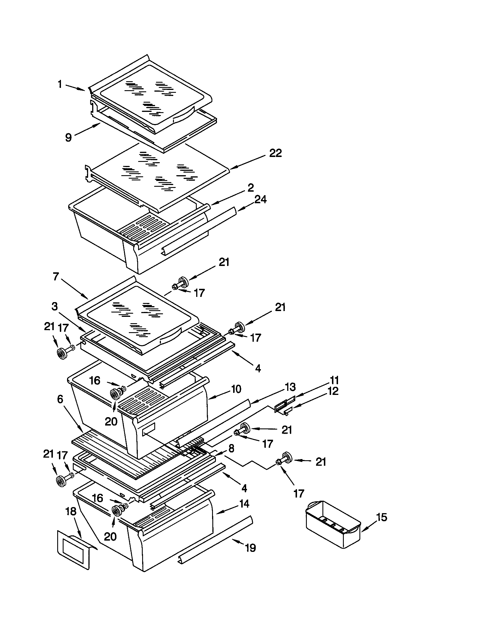 Refrigerator shelf
