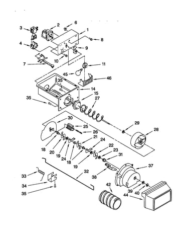 Motor and ice container