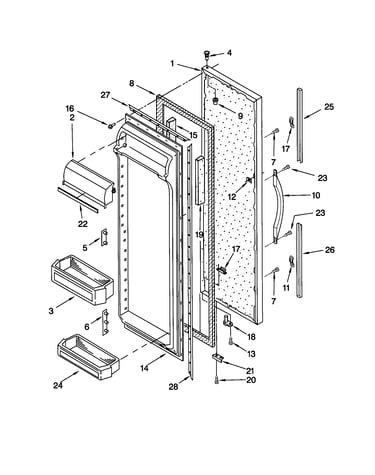 Refrigerator door