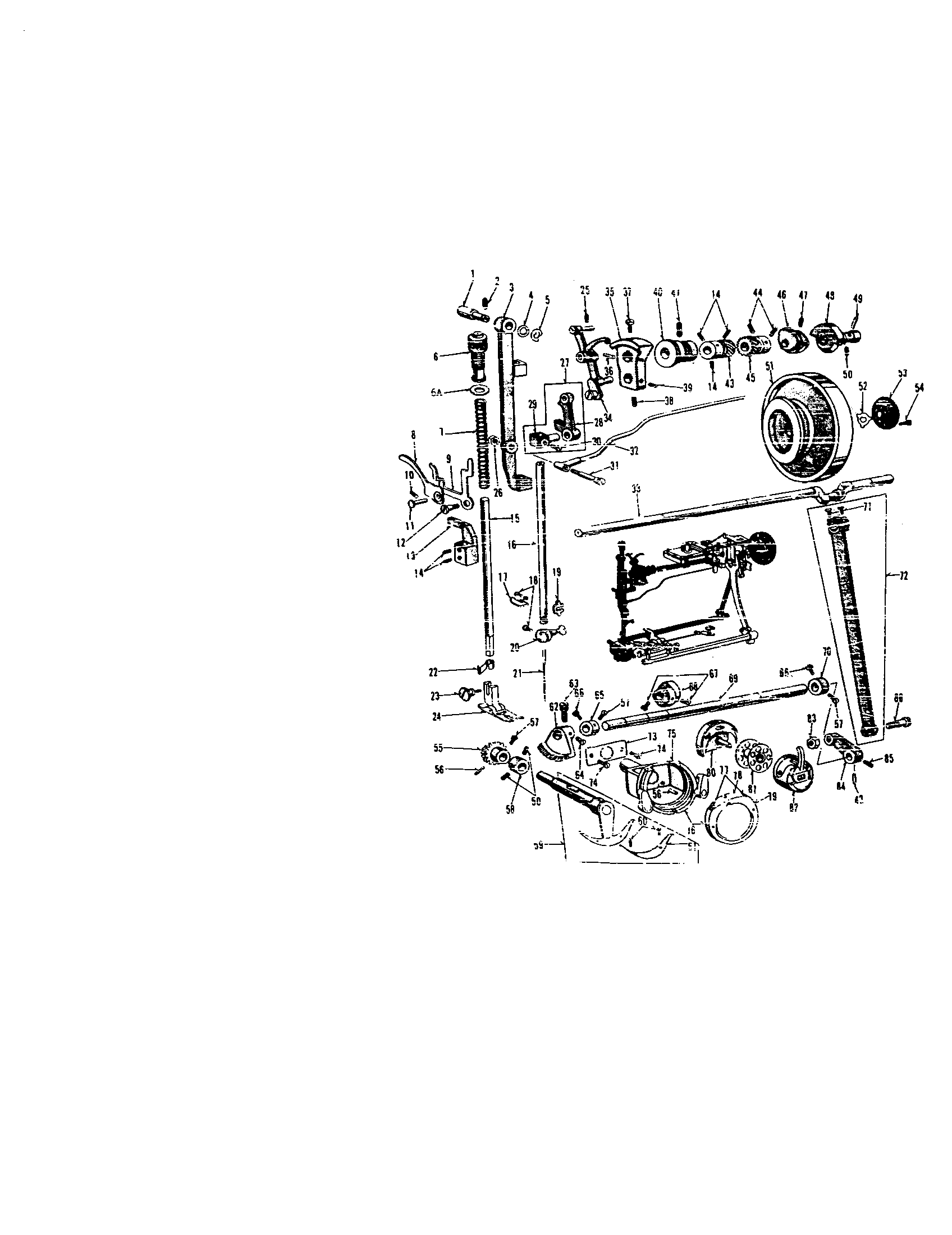 Needle bar support