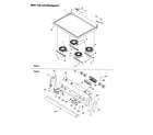 Caloric CSTC7512WW/P1143842NWW main top and backguard diagram