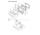 Caloric CSTC7512WW/P1143842NWW oven door and storage drawer diagram