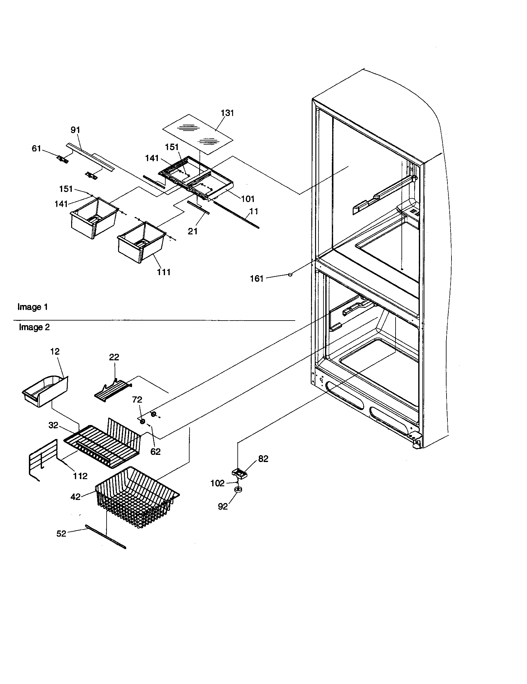 CRISPER/FREEZER FEATURE