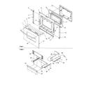 Amana ZRT6510WW/P1143825NWW oven door and storage drawer diagram