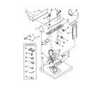 Whirlpool LEG8858JZ0 top and console diagram