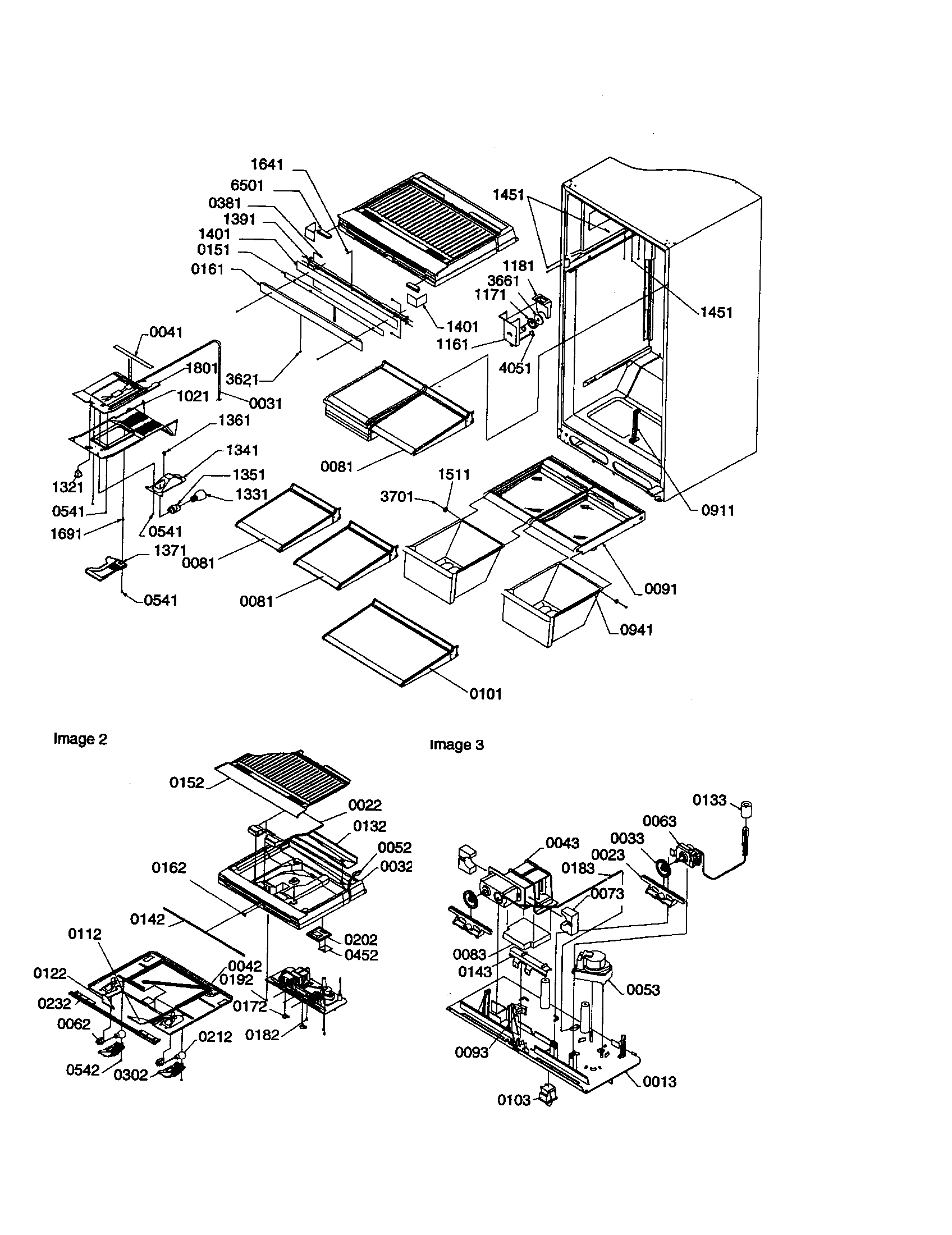 Interior cabinet/drain block