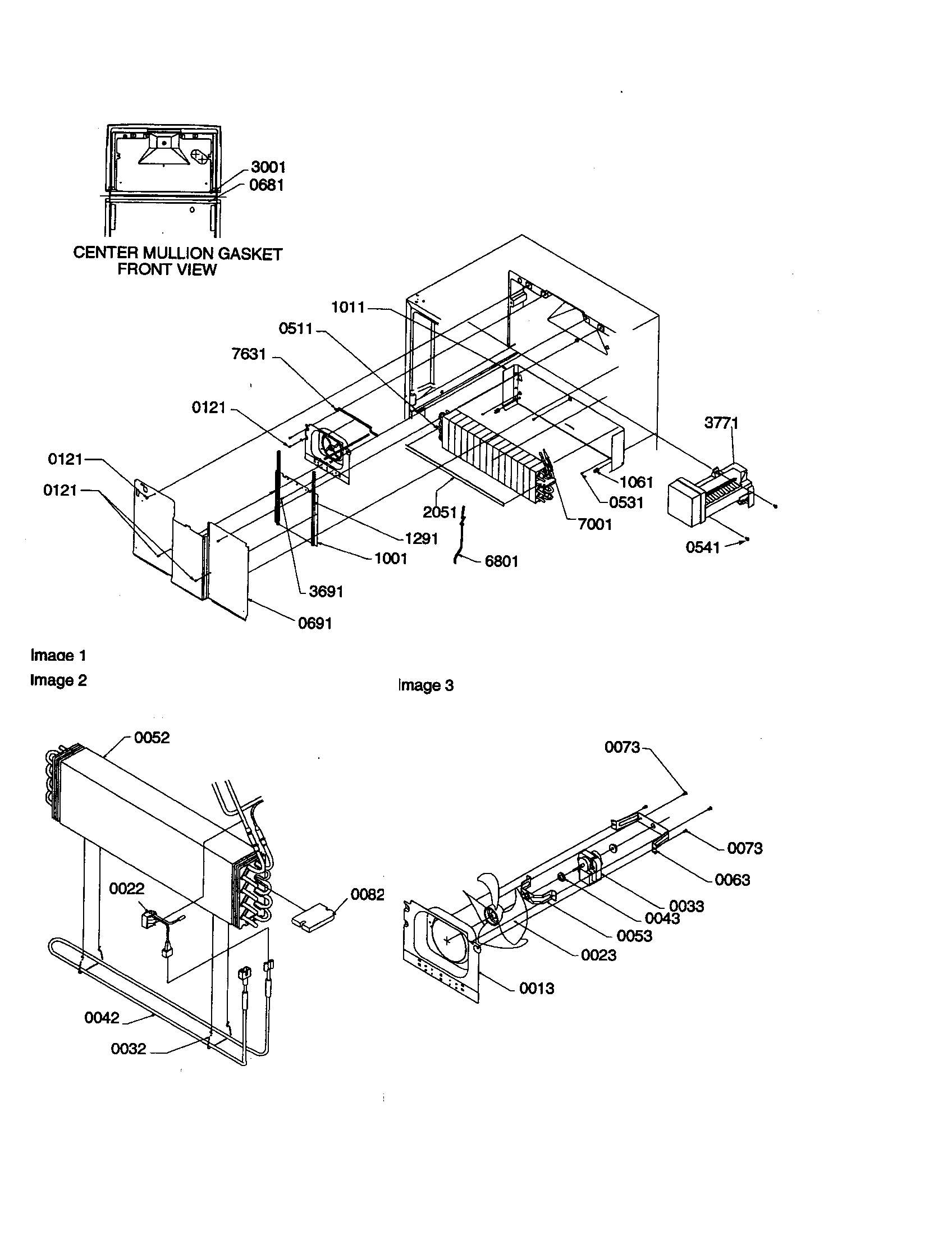 Evaporator/fan motor assembly