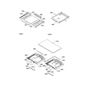 Amana TX21VW-P1315905WW shelving/crisper frame assembly diagram