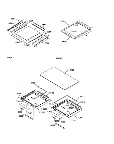 Shelving/crisper frame assembly