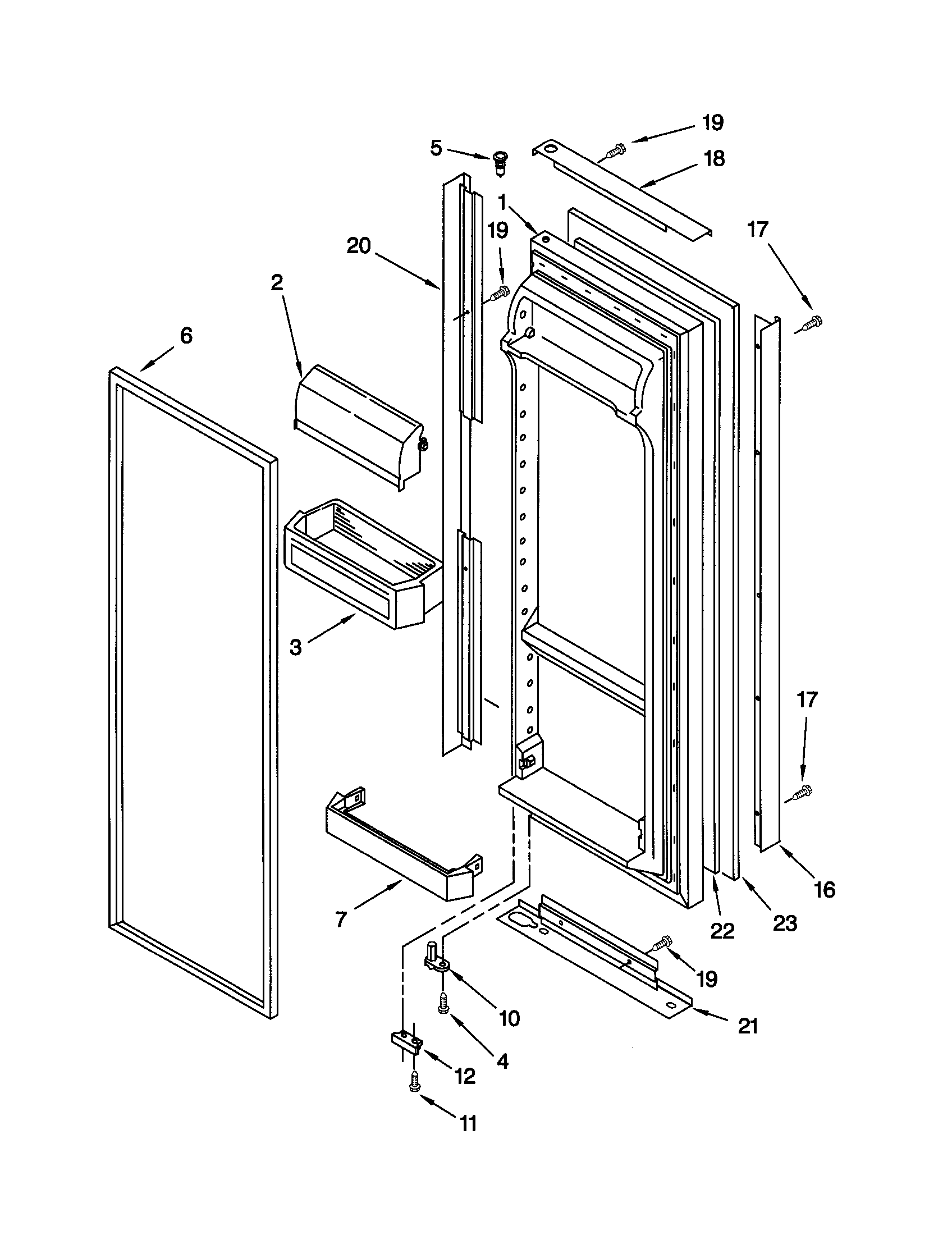 Refrigerator door