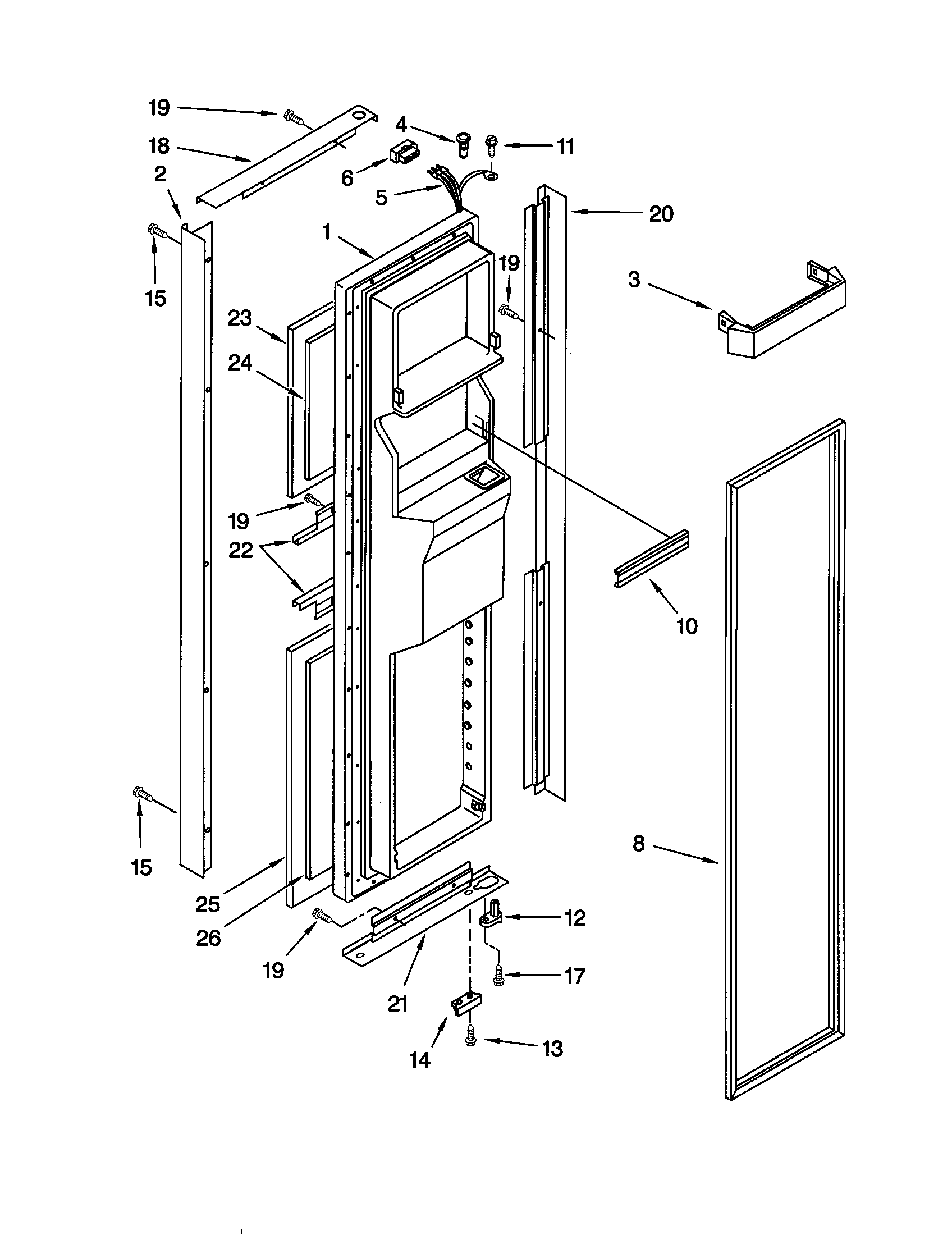 Freezer door