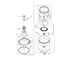 Whirlpool LXR6432JQ0 agitator,basket and tub diagram