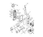 Kenmore 11630412000 dust compartment and motor diagram