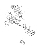 Motor and ice container
