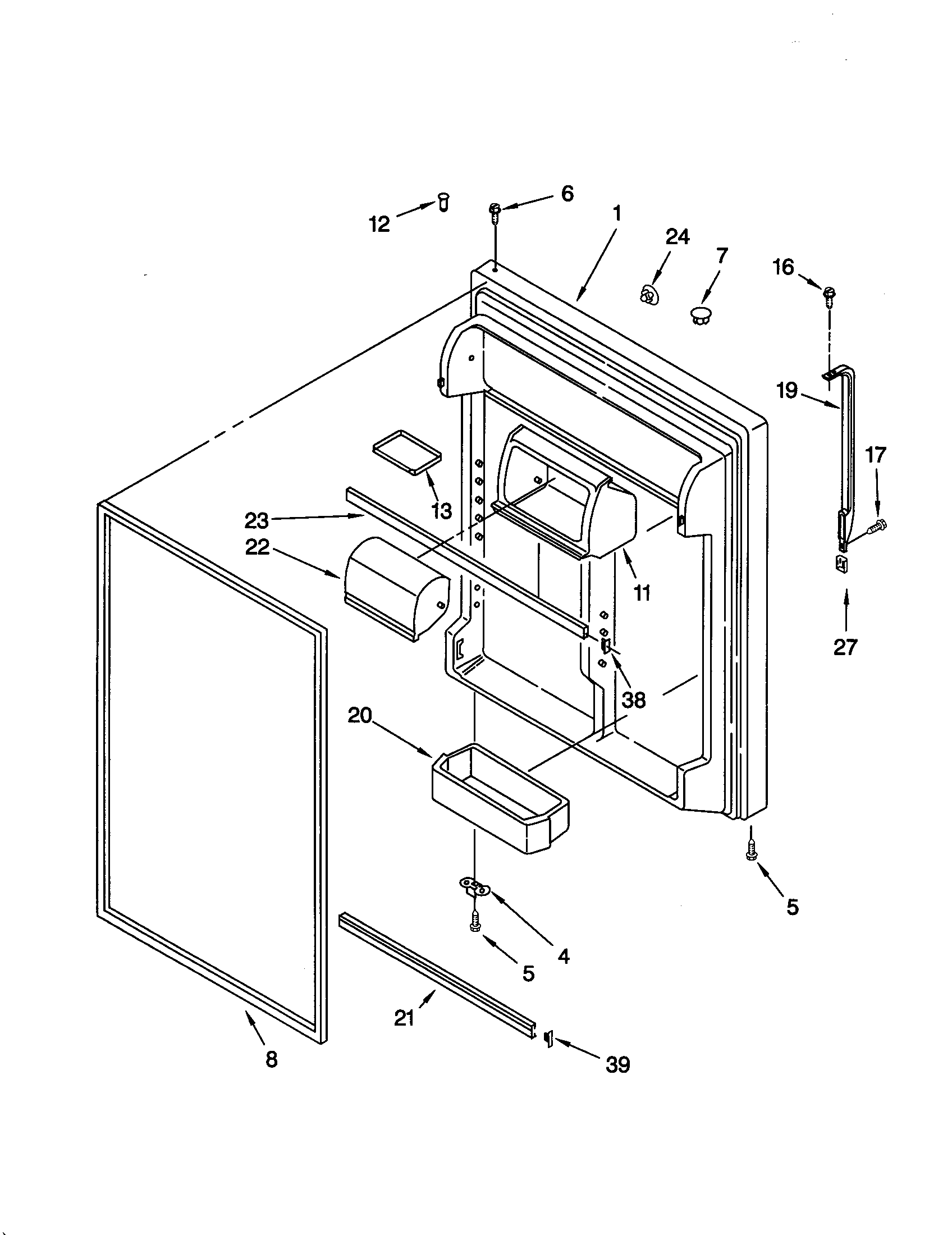 Refrigerator door