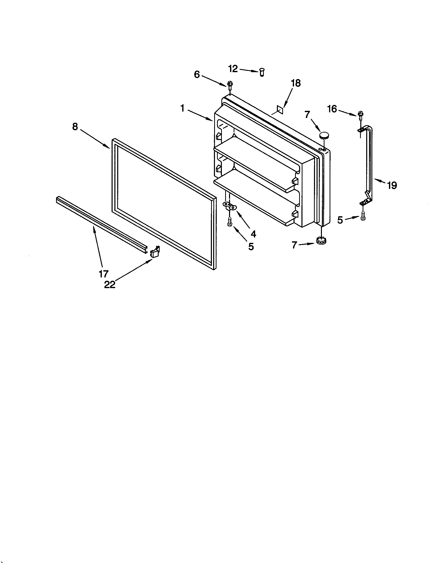 Freezer door