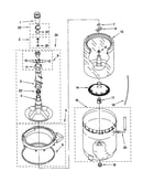Agitator, basket and tub