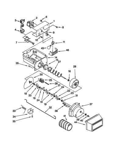 Motor and ice container