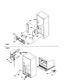 Cabinet back/water valve assembly