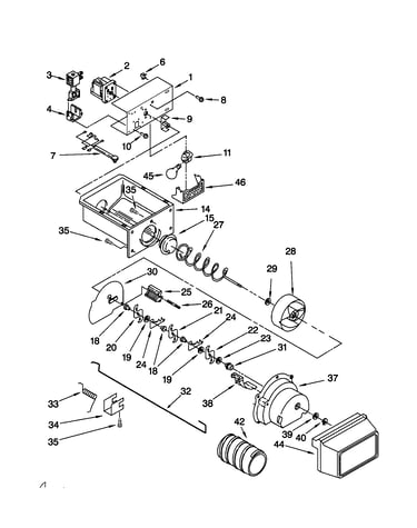 Motor and ice container