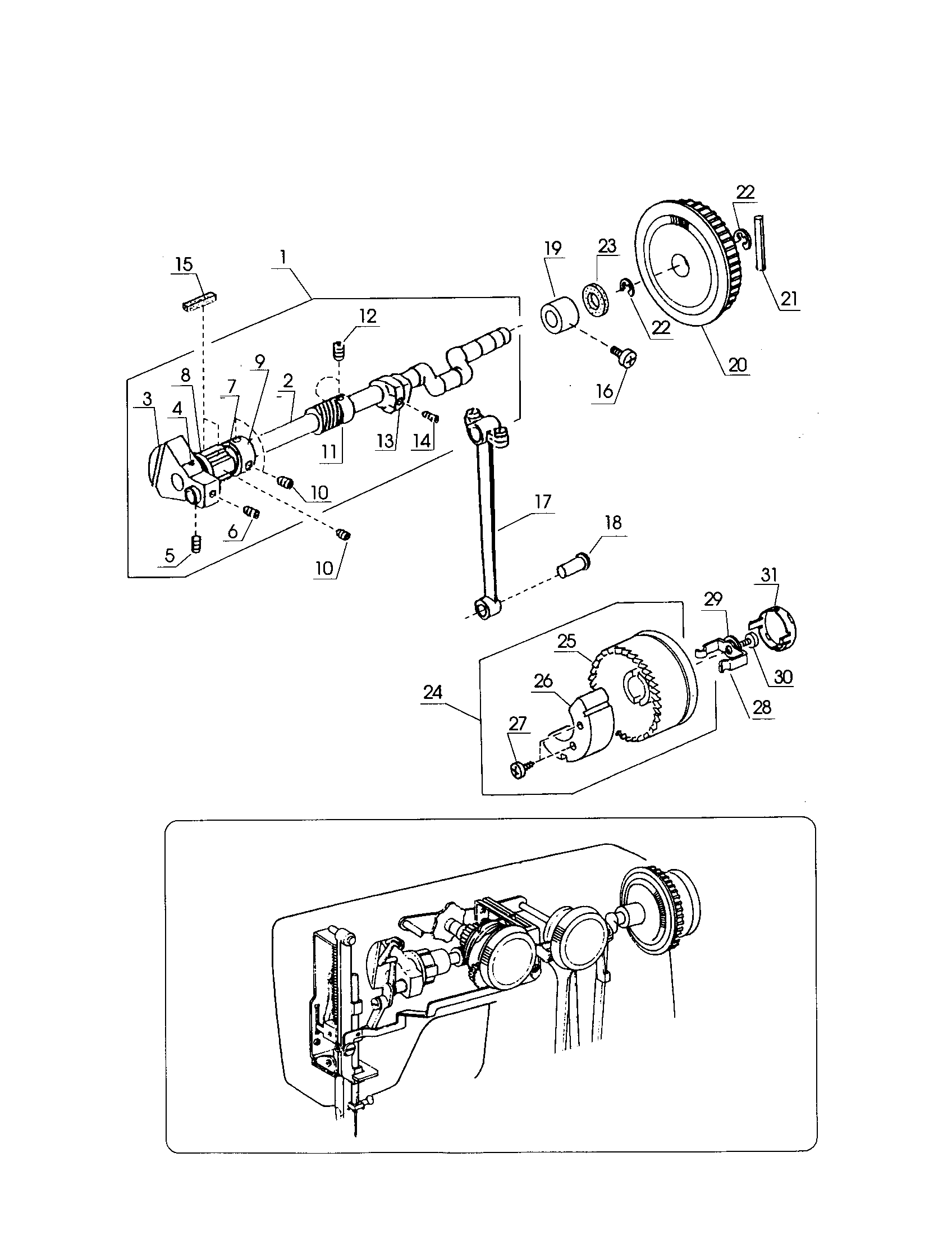 Upper shaft/balance wheel