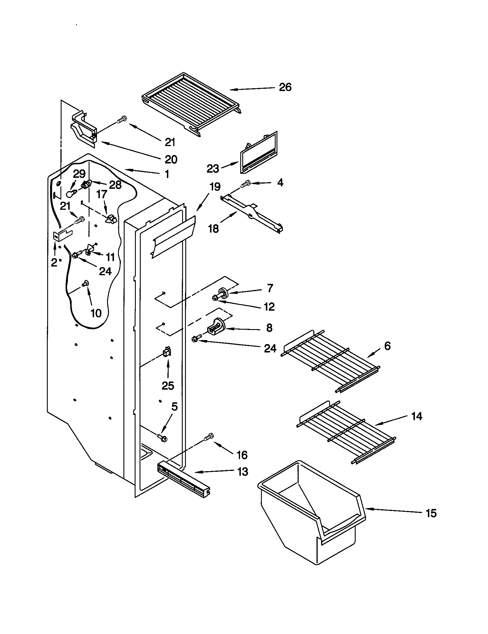 Freezer liner