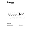 Eureka 6865EN-1 6865en-1 diagram
