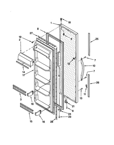 Refrigerator door