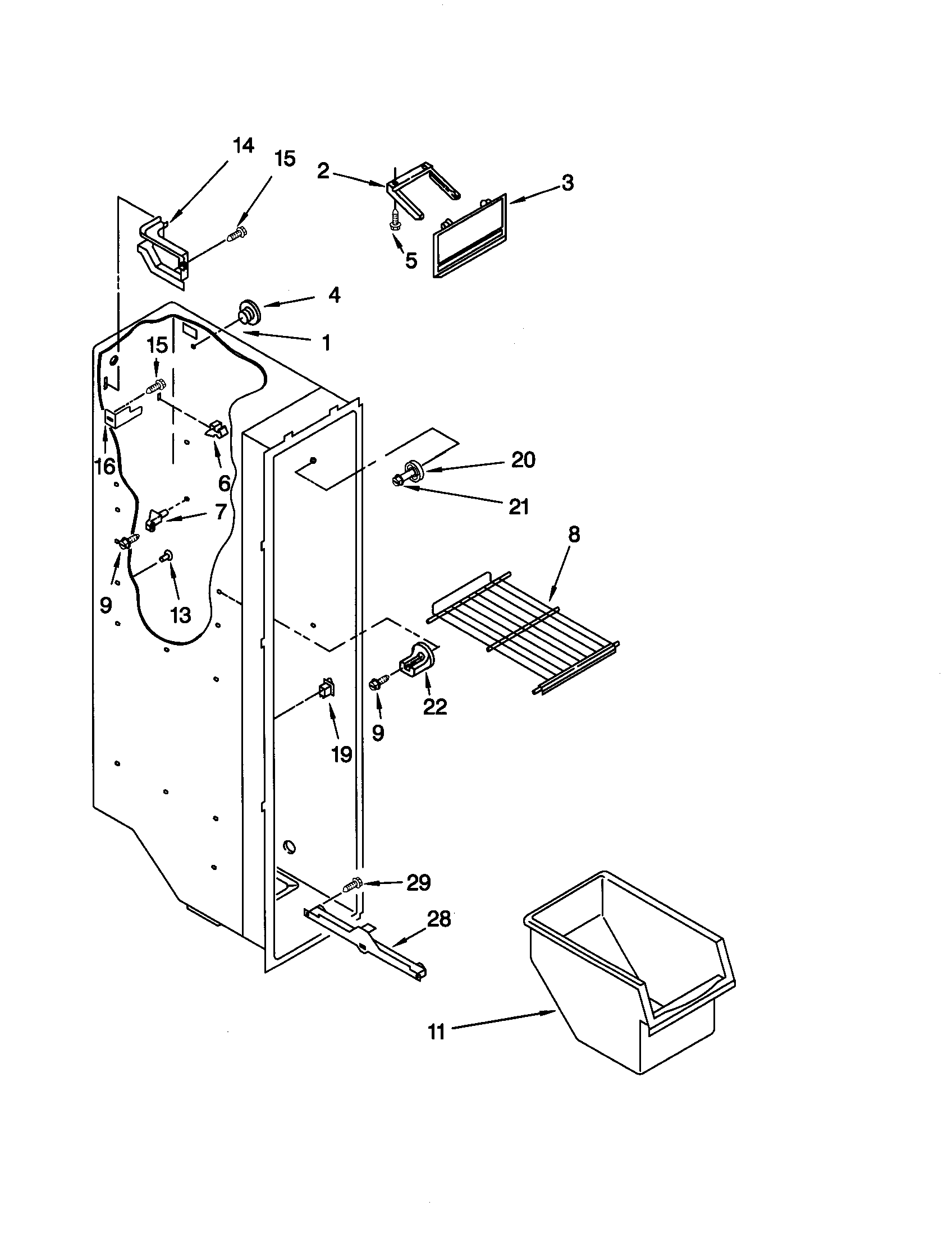Freezer liner