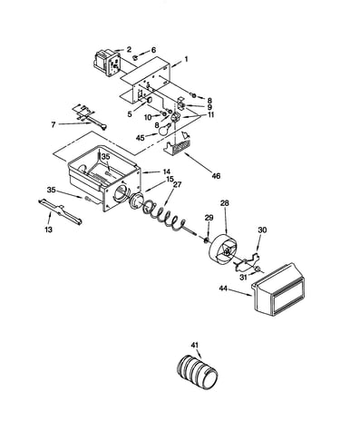 Motor and ice container
