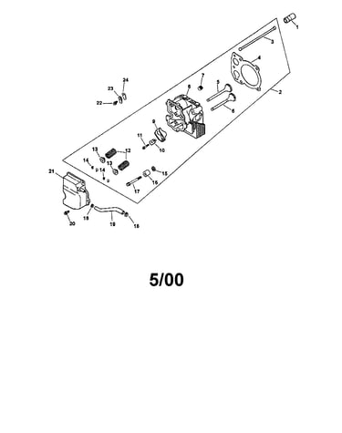 Cylinder head, valve and breather