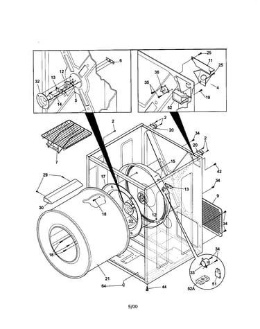 Drum/heater housing