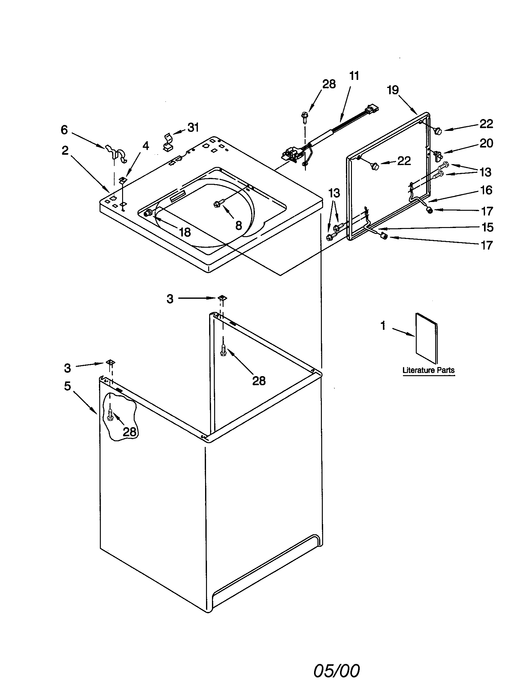 Top and cabinet