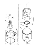 Agitator,basket and tub
