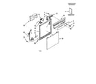 Whirlpool DU811DWGQ0 frame and console diagram