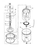 Agitator, basket and tub