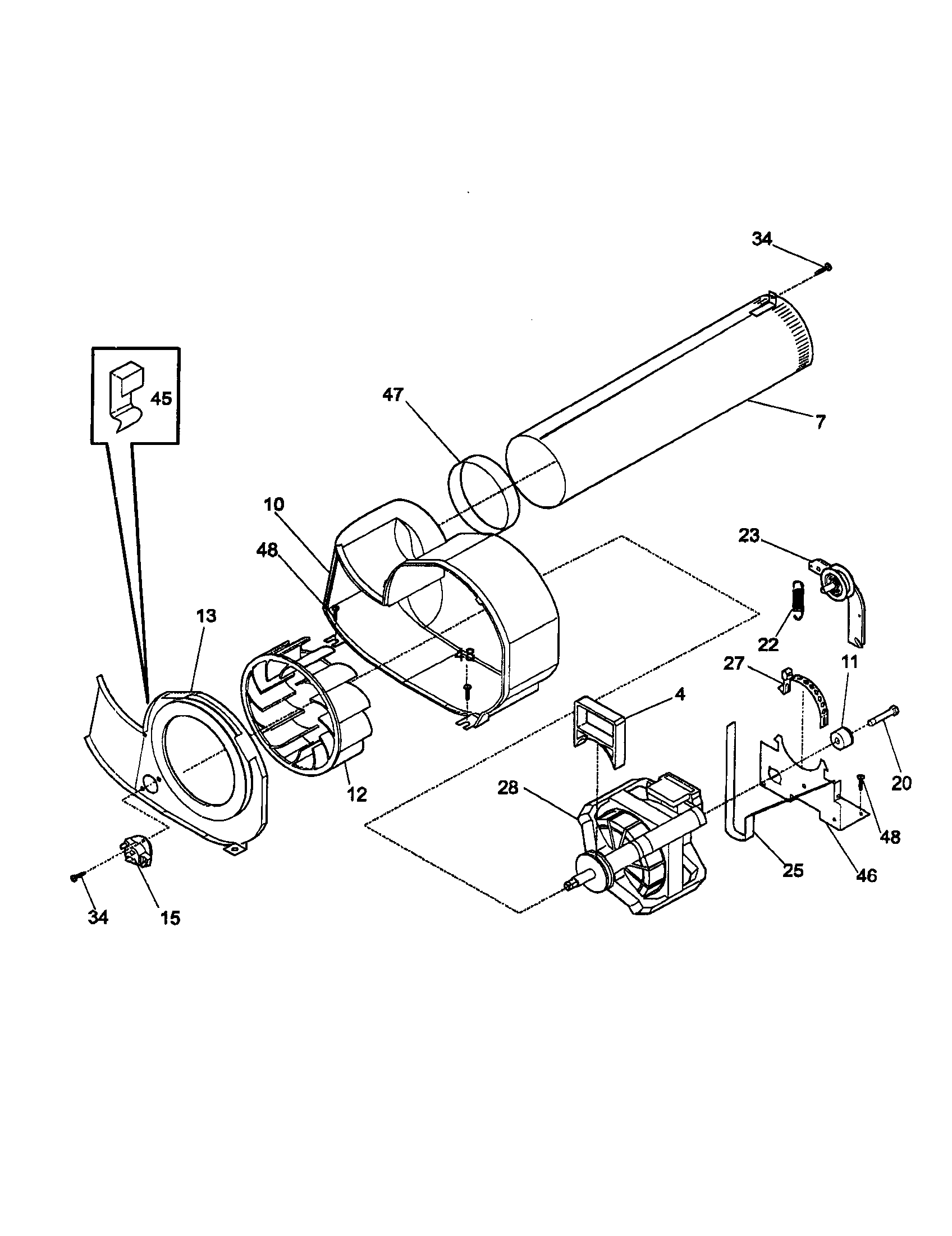 MOTOR AND FAN HOUSING