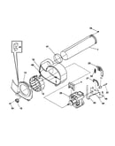 Motor and fan housing
