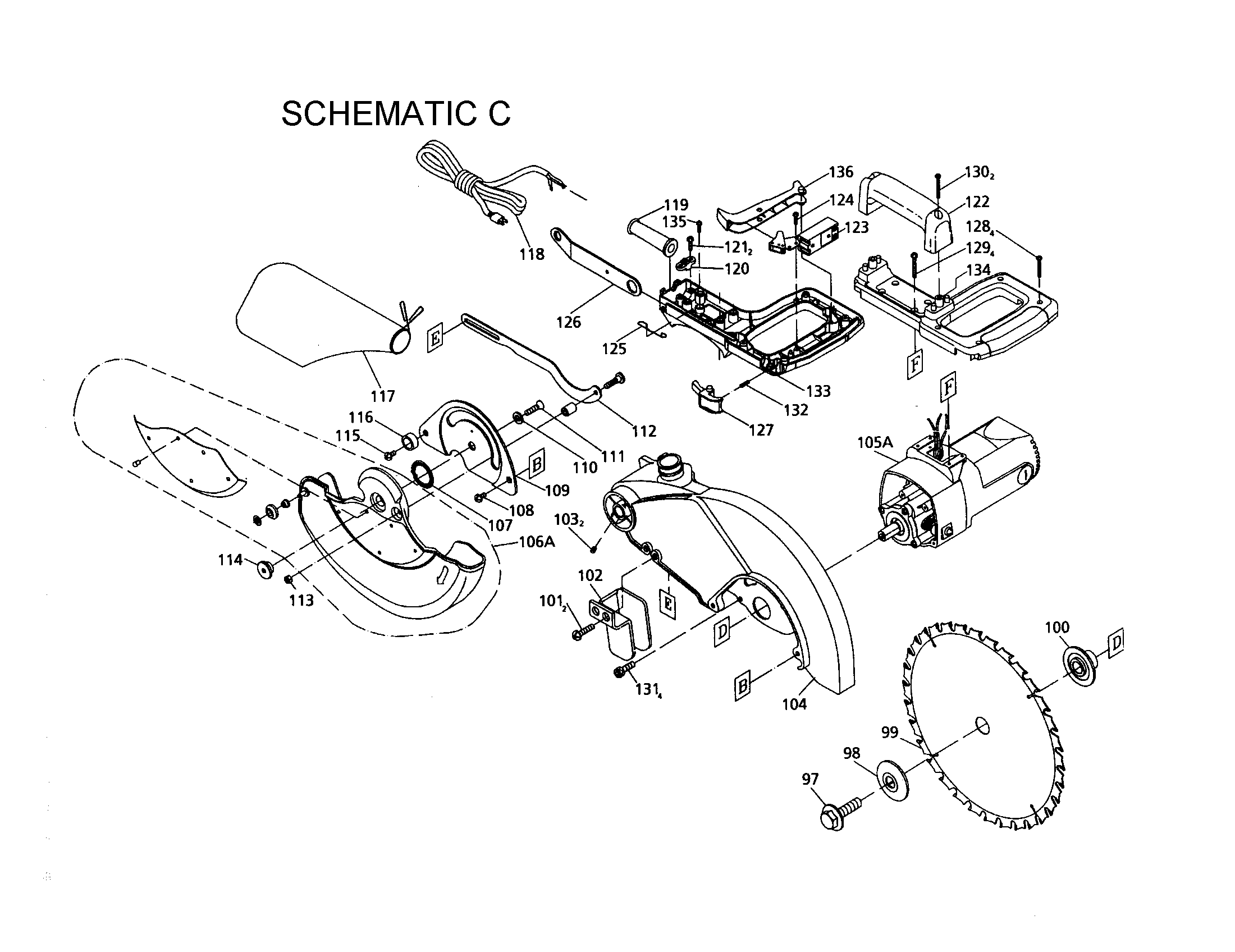 Motor and blade guard