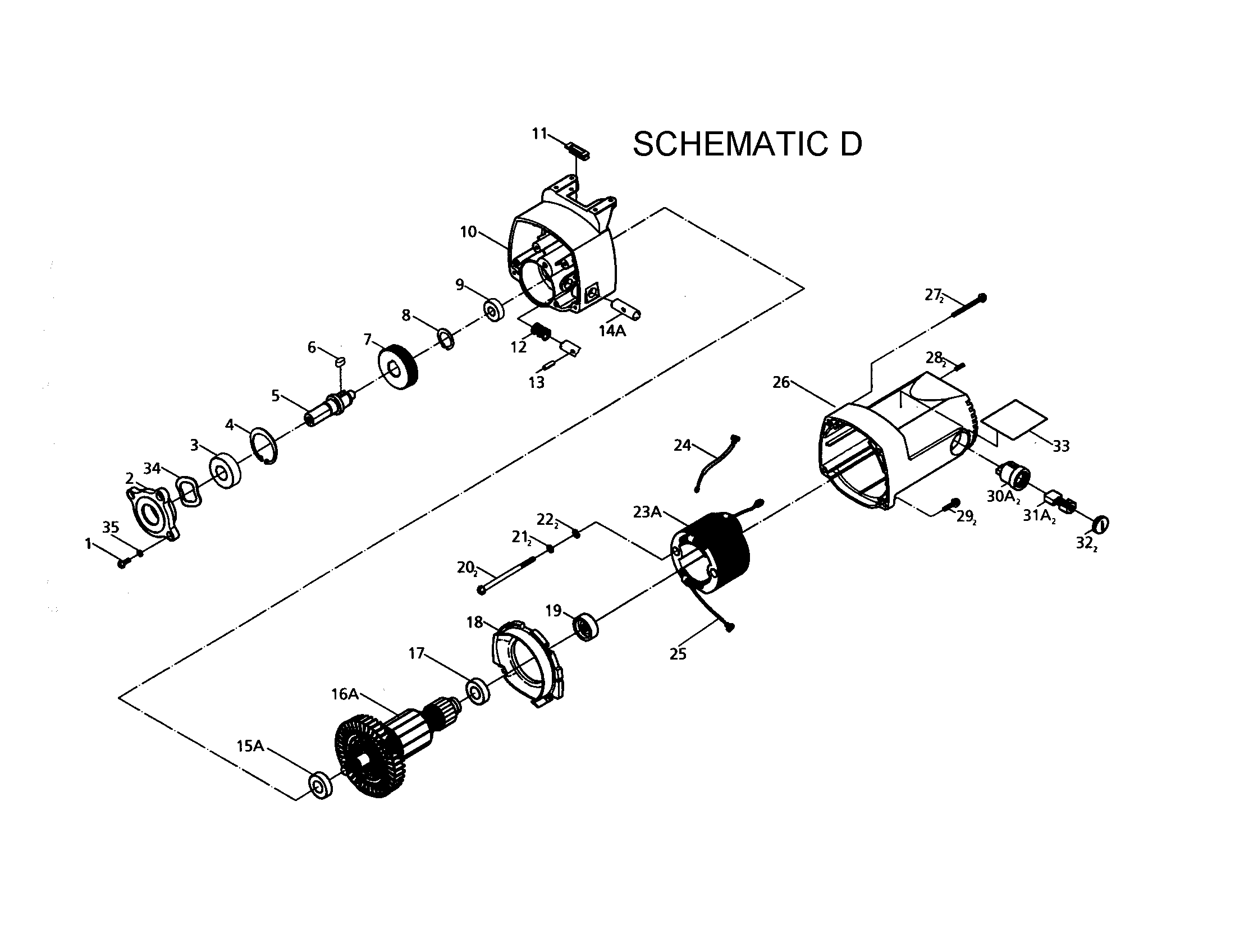 Motor housing and armatrue