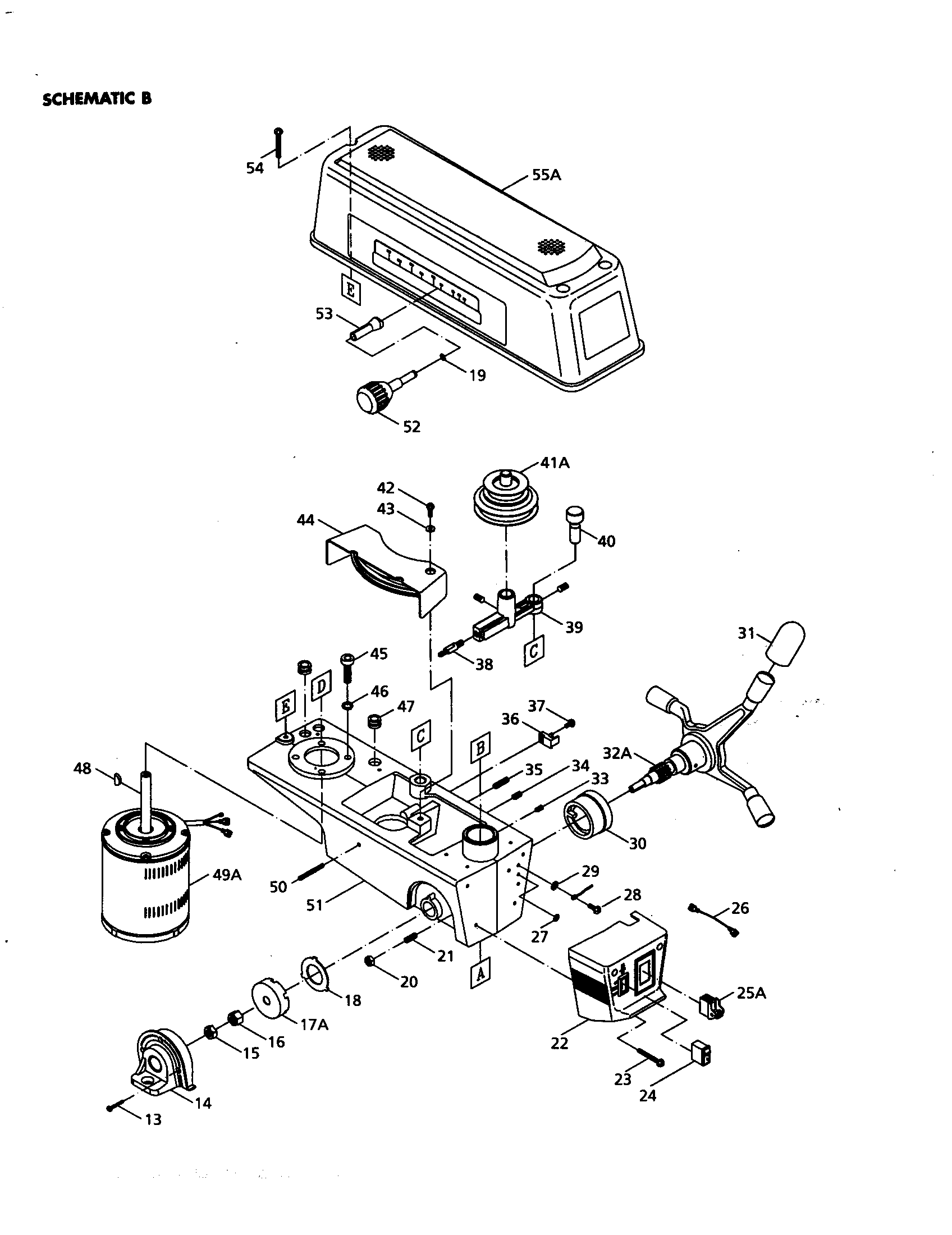 Motor and hood