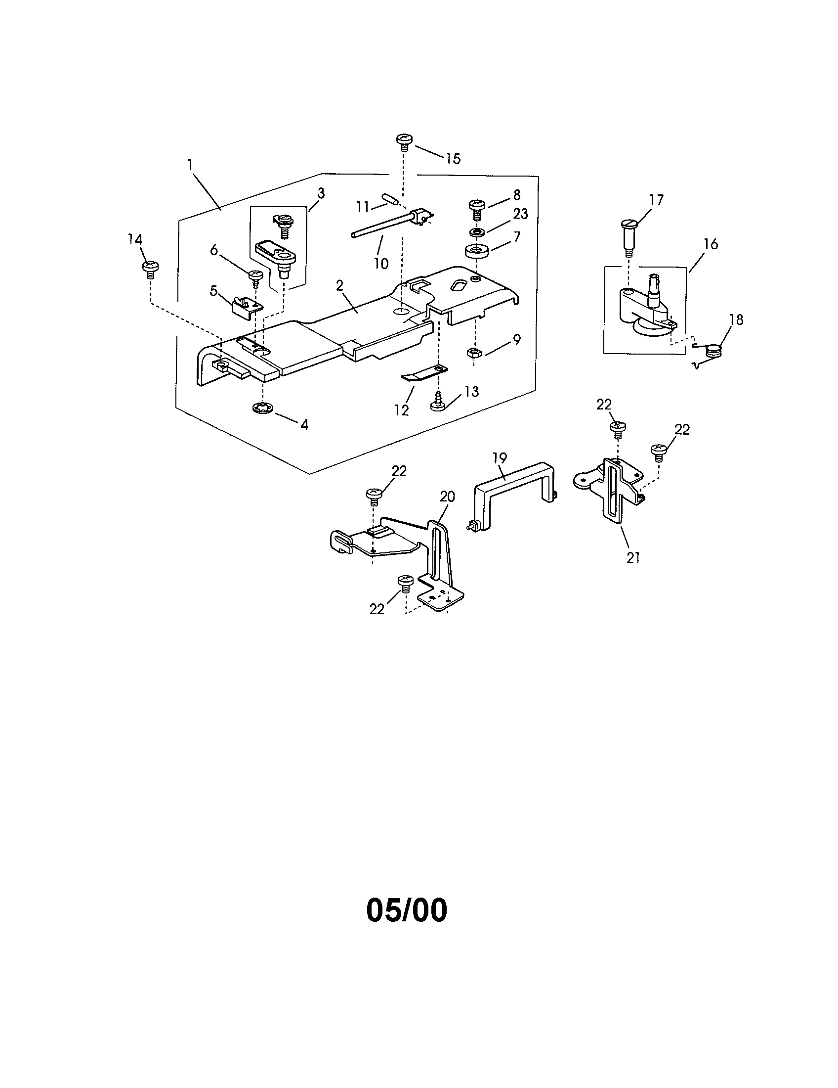 Top cover/bobbin winder