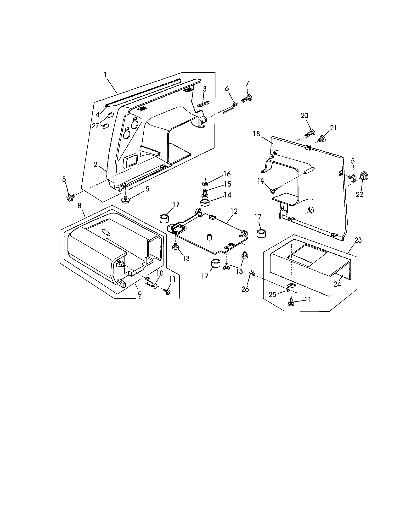 Front cover/extension table