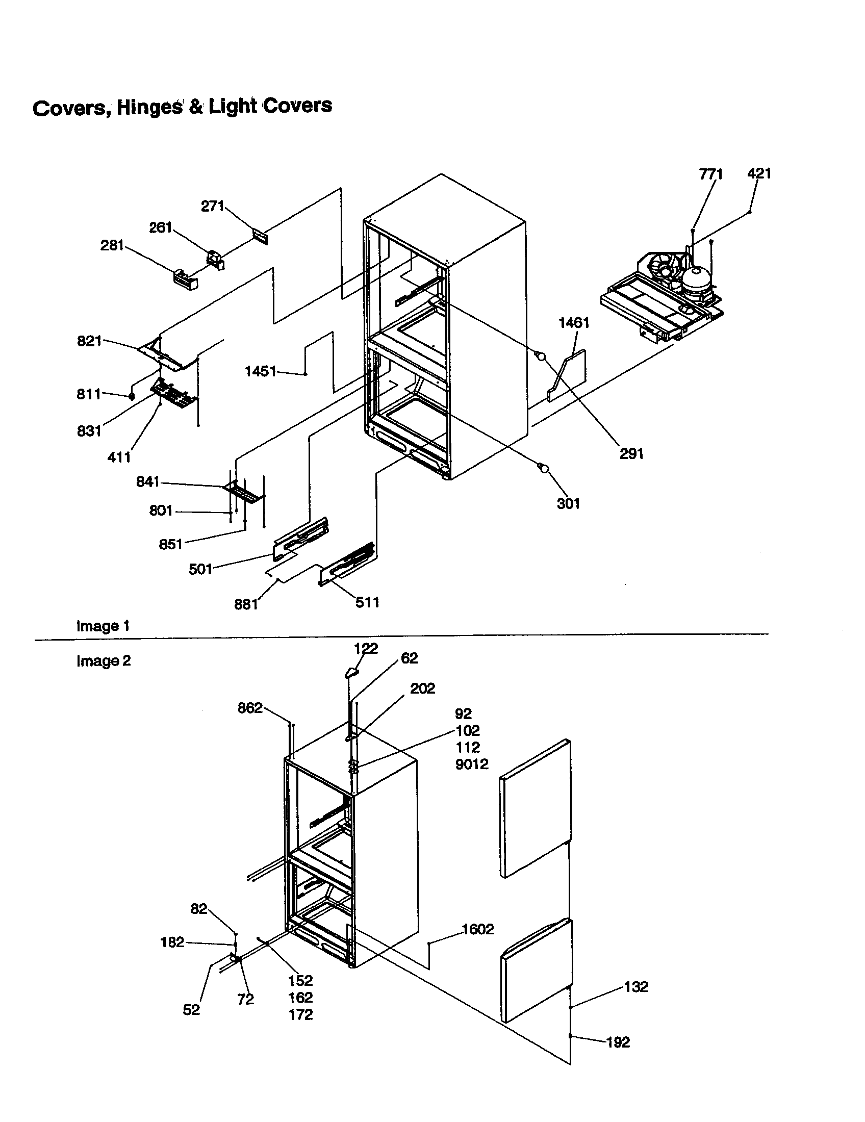 COVERS, HINGES AND LIGHT COVERS