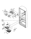 Crisper and freezer assembly