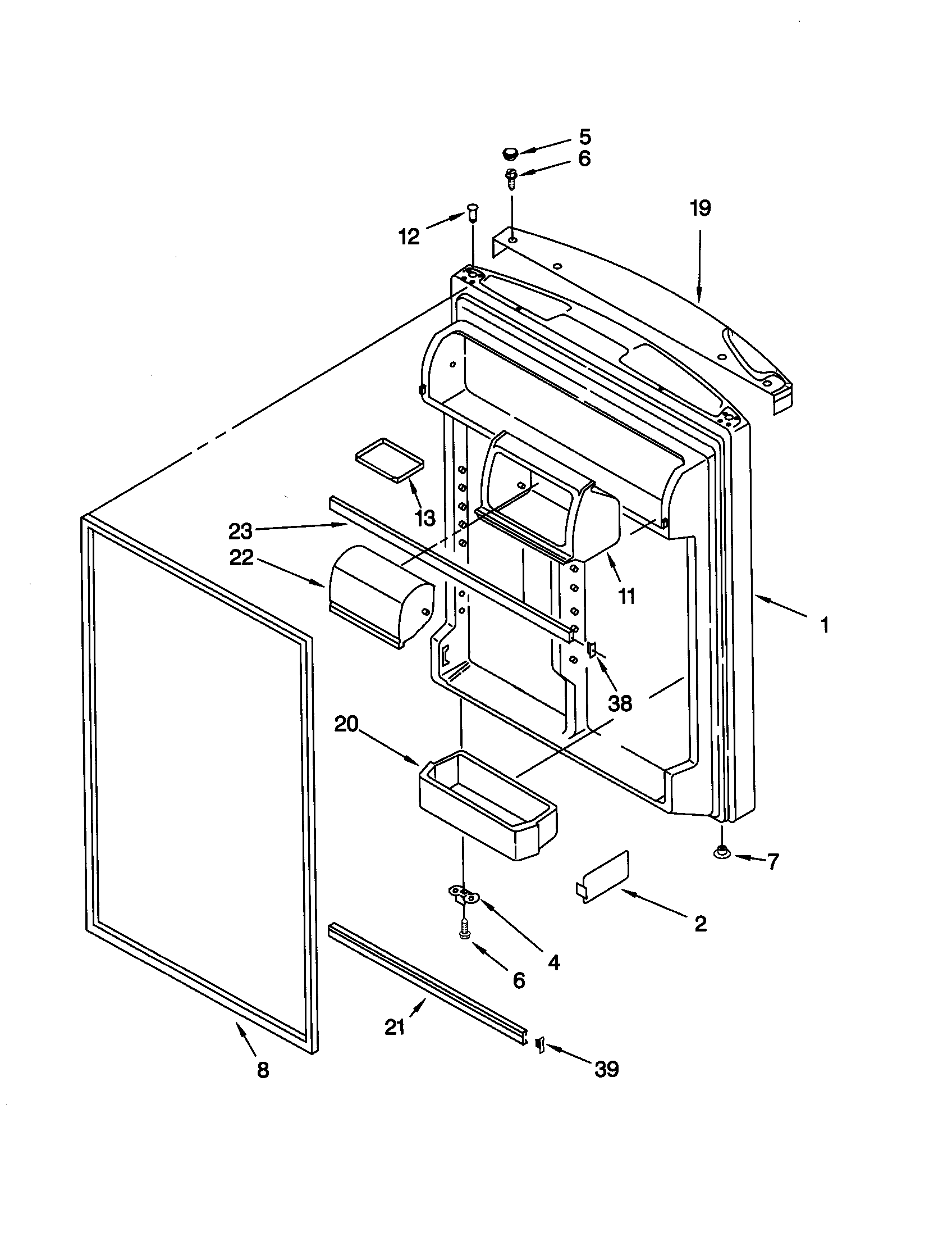 Refrigerator door