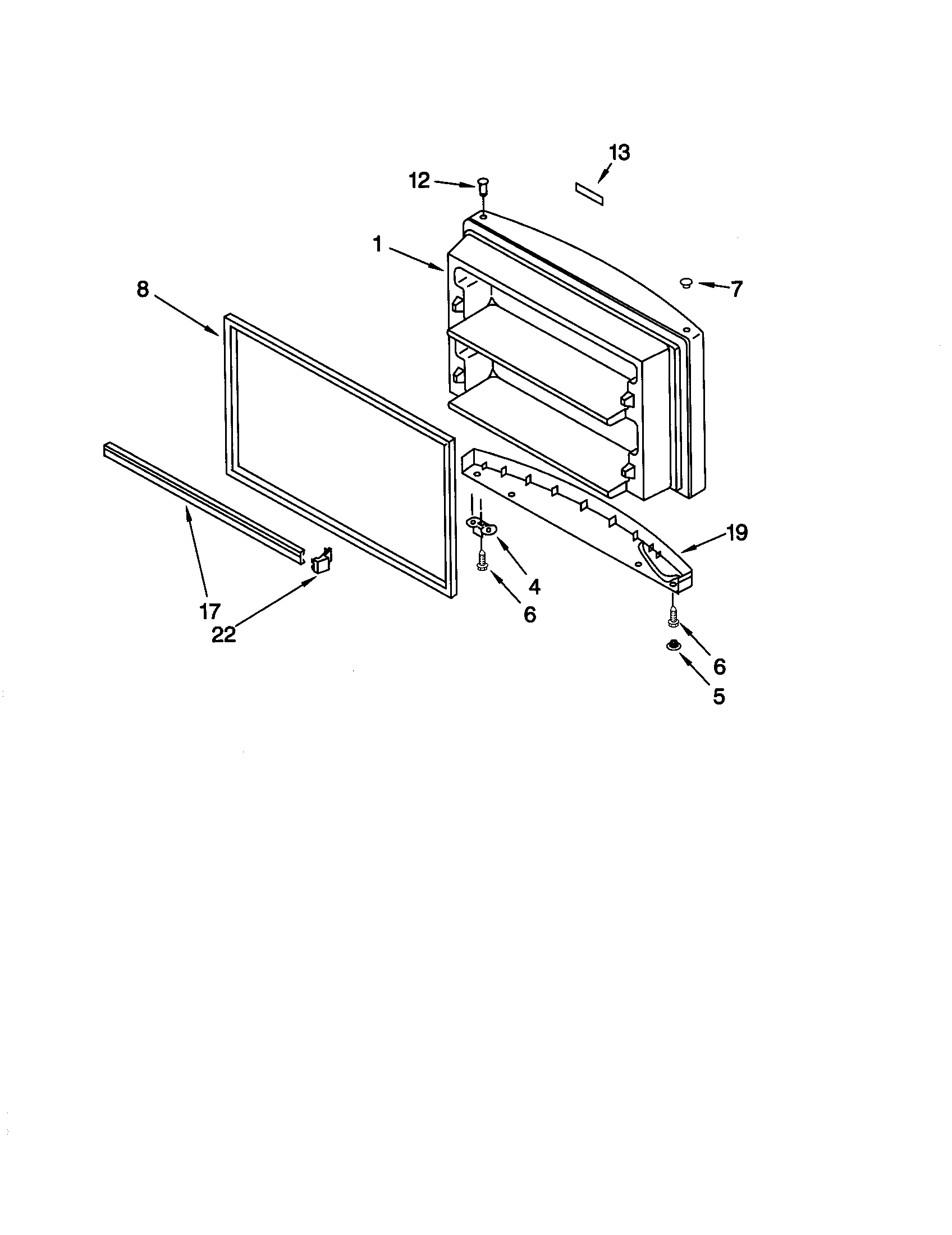 Freezer door