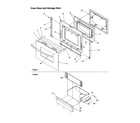 Amana ART6511LL/P1143821NLL oven door and storage door diagram