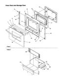 Oven door and storage door